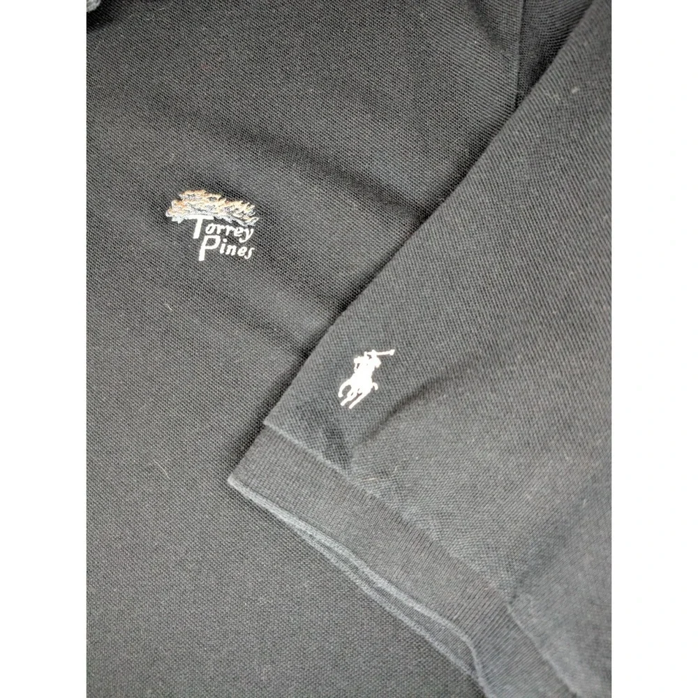 Polo Golf Ralph Lauren Mens XXL Polo Shirt‎ Black Torrey Pines Logo White Pony